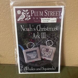 Noah's Christmas Ark III Whales and Squirrels PATTERN Plum Street Samplers New